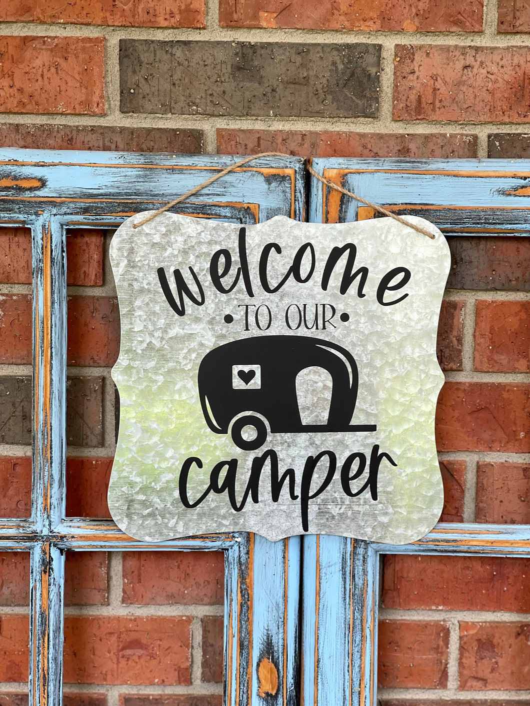 Metal Camper Door Plaque
